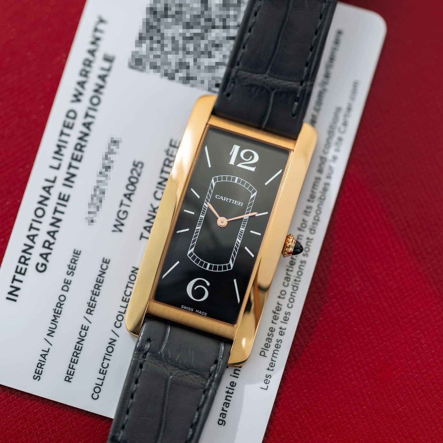 Tank Cintrée in 18K Pink Gold
