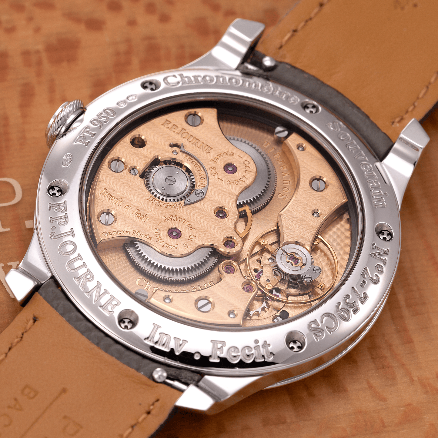 Chronomètre Souverain 'Black Label' in Platinum