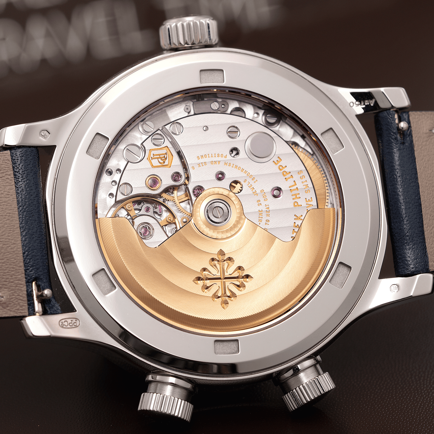 Movement of White Gold Patek Philippe Calatrava Travel Time Ref. 7234G-001 37.5mm