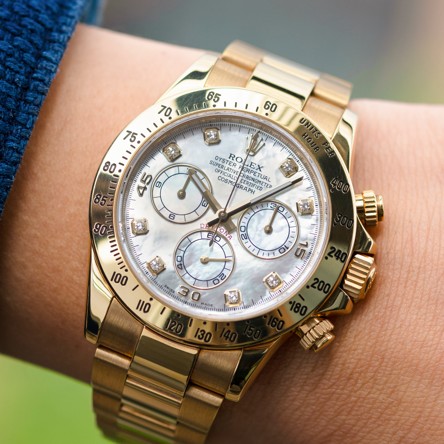 Yellow Gold Daytona with Mother of Pearl Dial