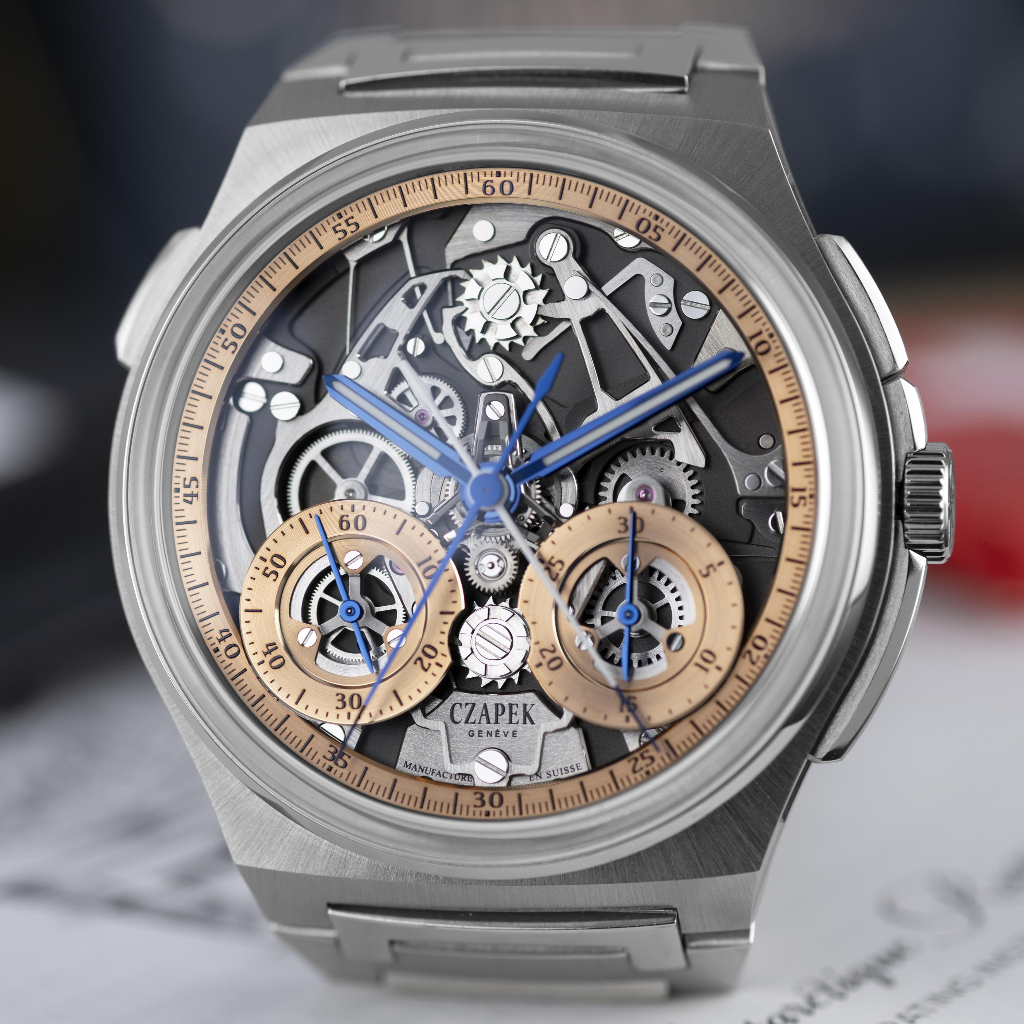 A Pair of Sporty Split-Seconds Chronographs