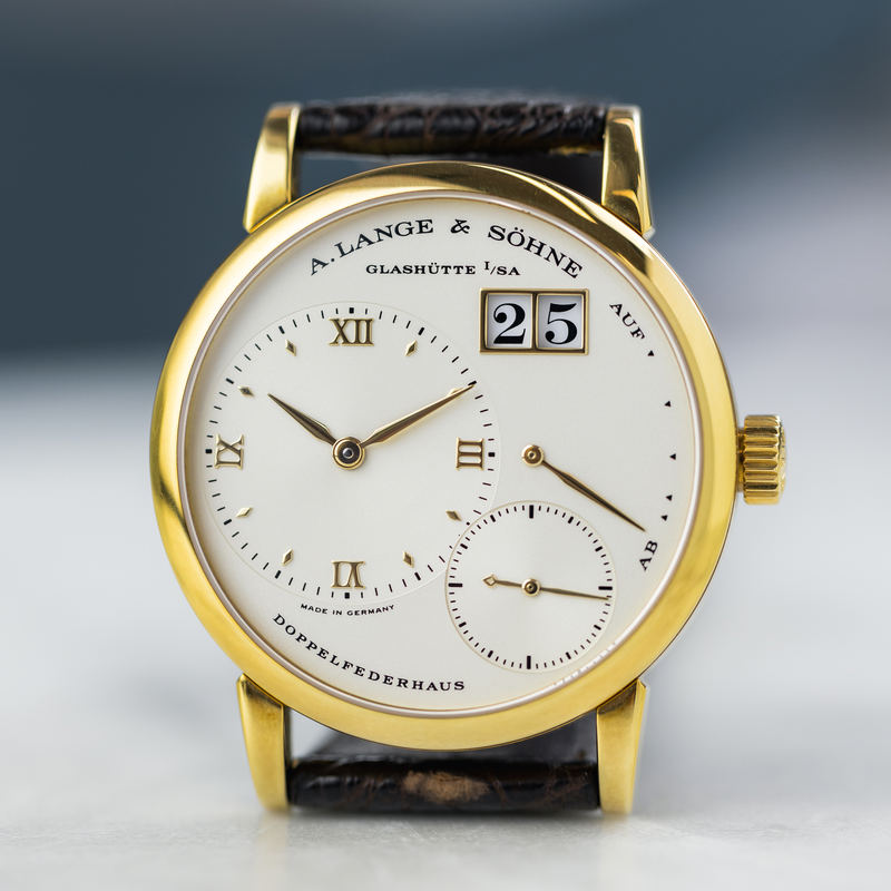 Yellow Gold A. Lange & Söhne New Old Stock Little Lange 1 Early Small MIG 36mm 