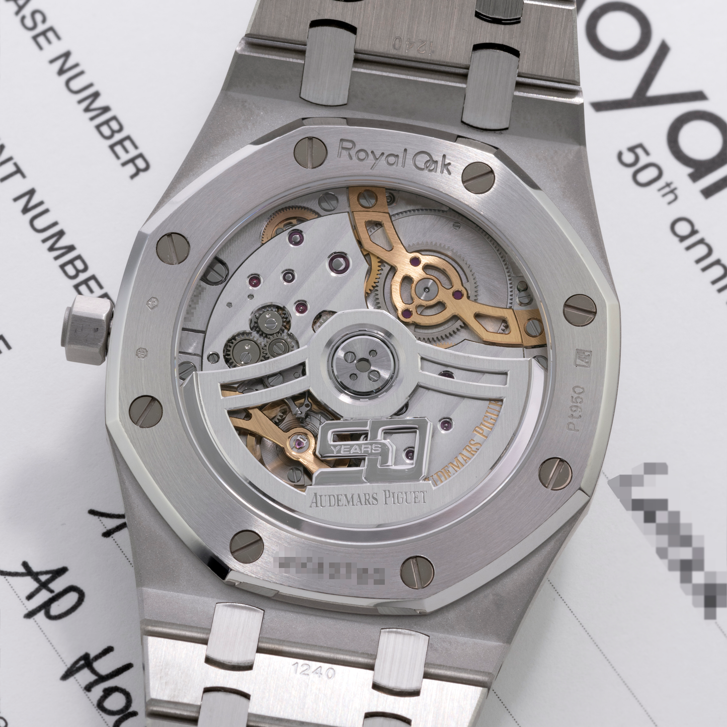 Platinum 50th Anniversary Royal Oak with Green Dial