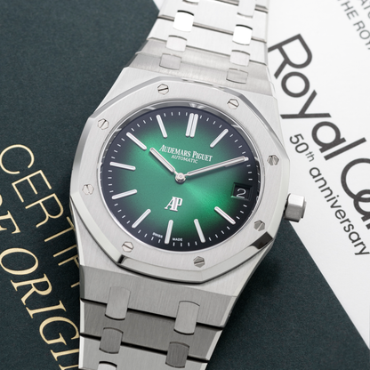 Platinum 50th Anniversary Royal Oak with Green Dial