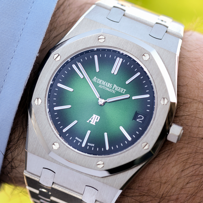Platinum 50th Anniversary Royal Oak with Green Dial