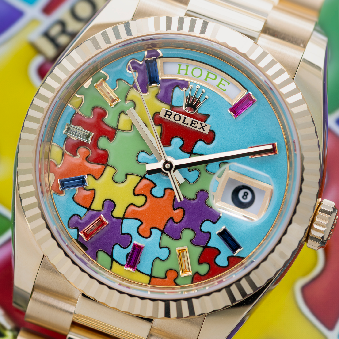 Day-Date "Puzzle Dial"in Yellow Gold