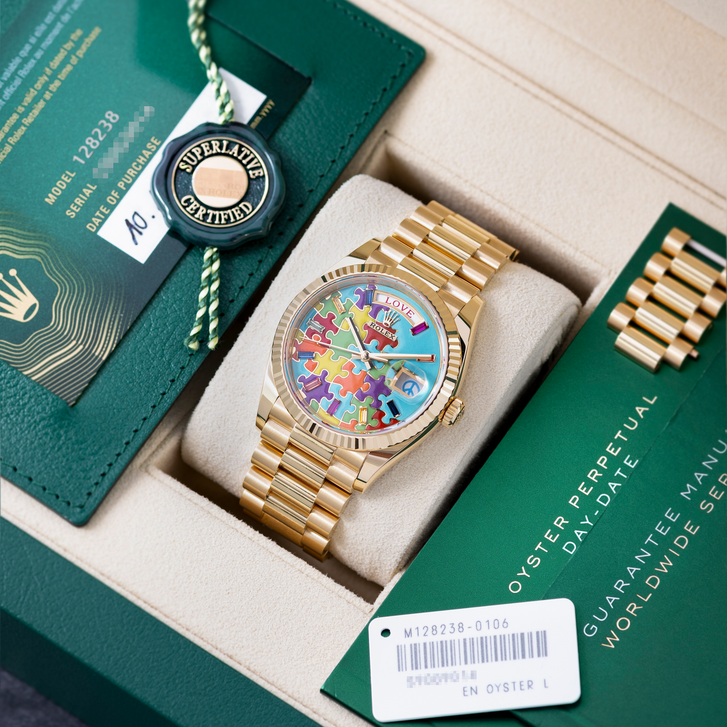 Day-Date "Puzzle Dial"in Yellow Gold