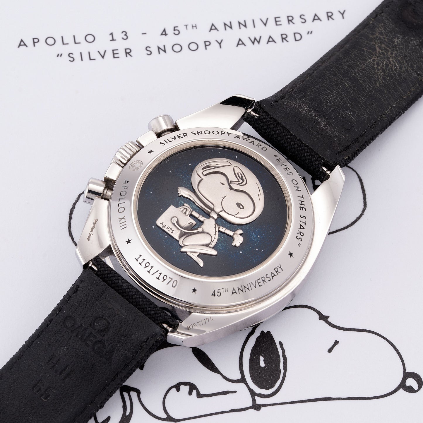 Back of Stainless Steel Omega Speedmaster “Silver Snoopy” Ref. 311.32.42.30.04.003 42mm
