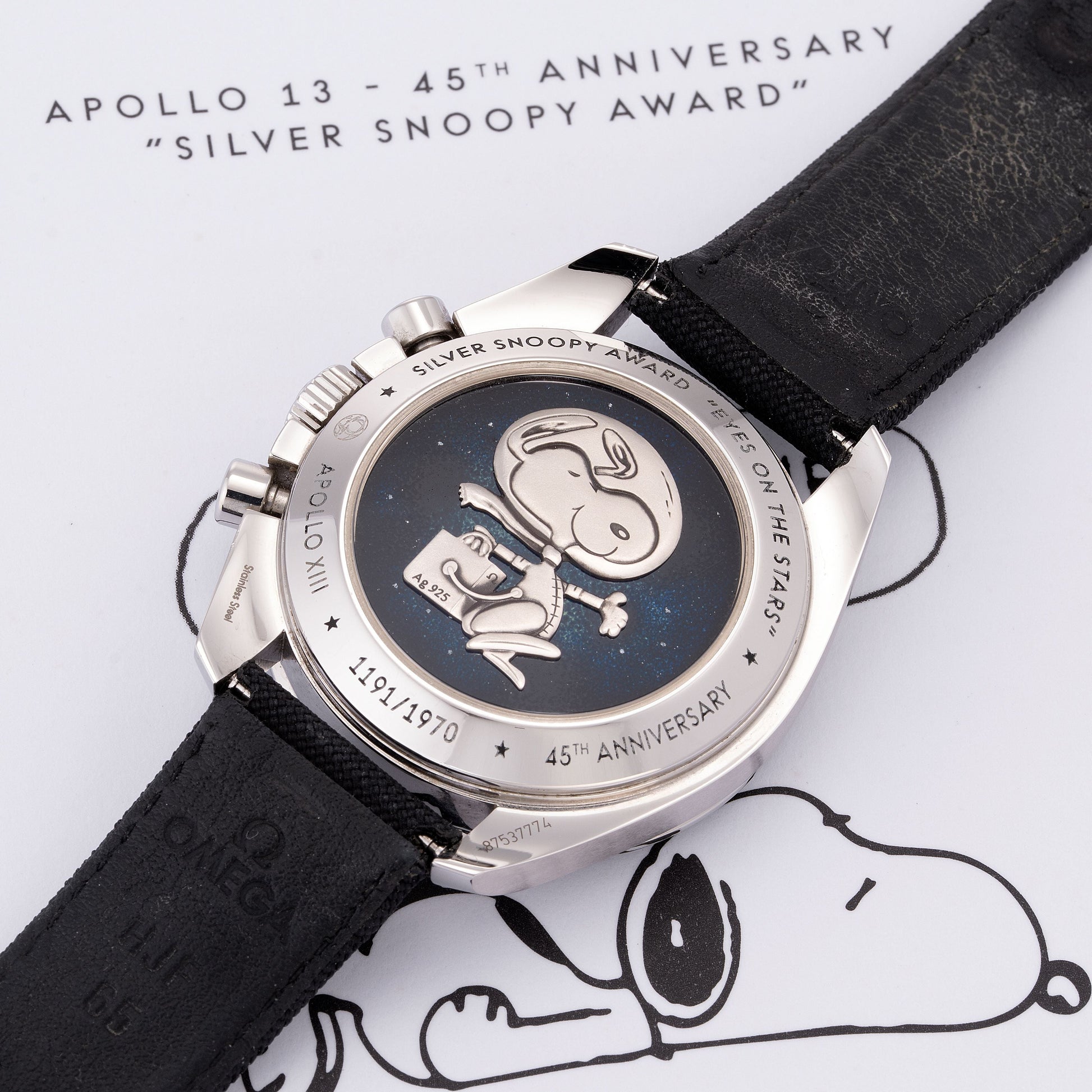Back of Stainless Steel Omega Speedmaster “Silver Snoopy” Ref. 311.32.42.30.04.003 42mm