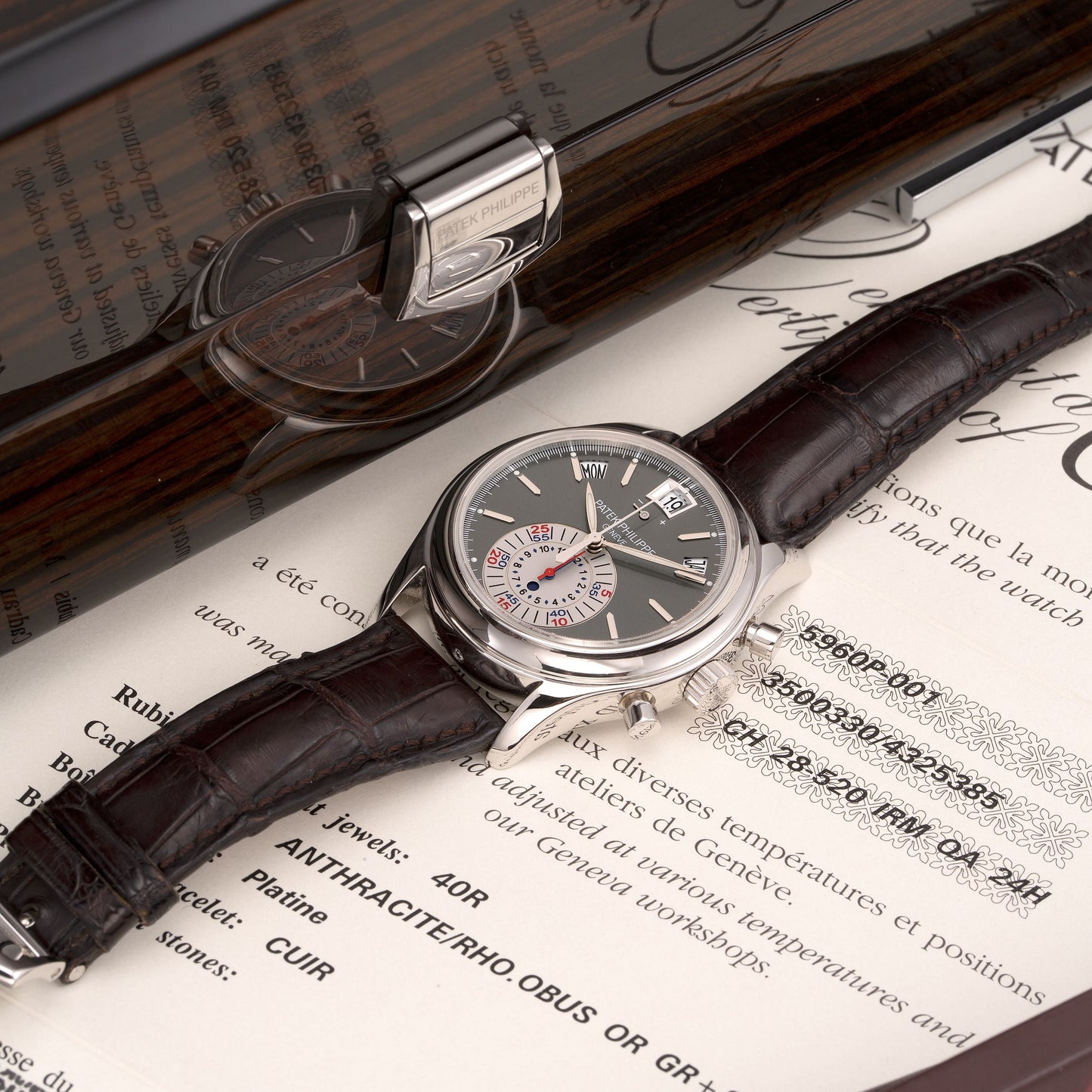 Full Set Platinum Patek Philippe Annual Calendar Ref. 5960P-001 40.5mm