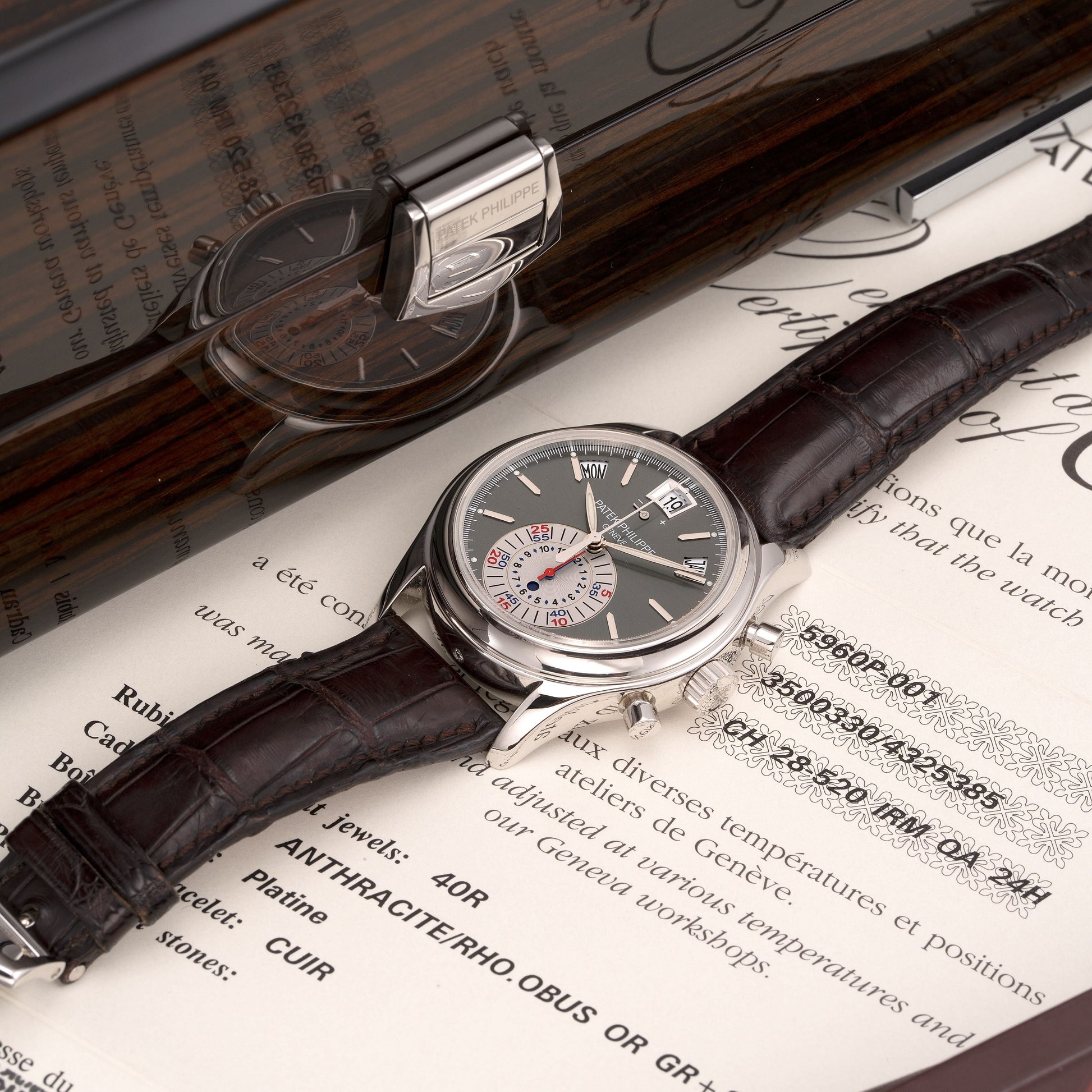 Full Set Platinum Patek Philippe Annual Calendar Ref. 5960P-001 40.5mm