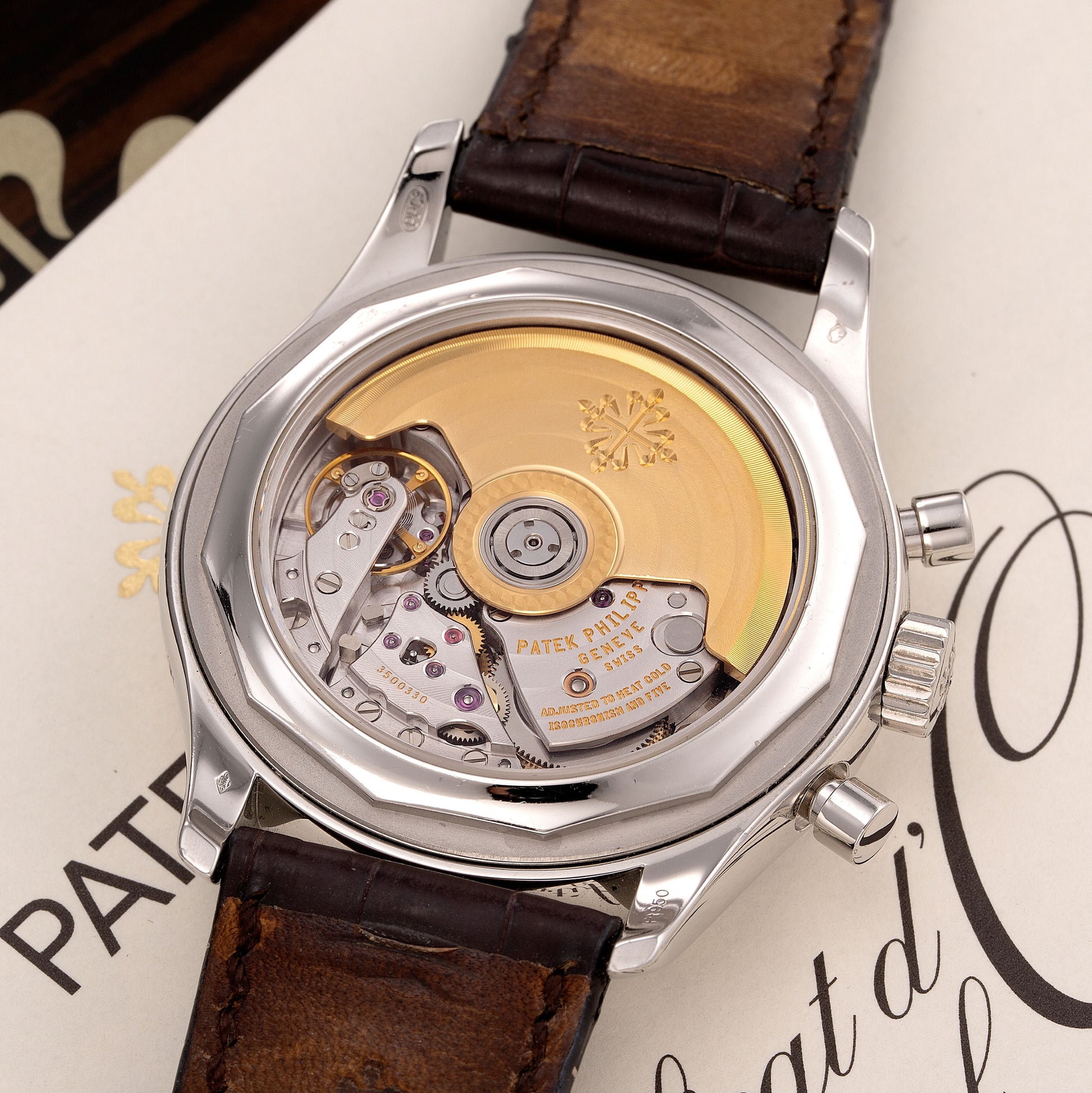 Back of Platinum Patek Philippe Annual Calendar Ref. 5960P-001 40.5mm