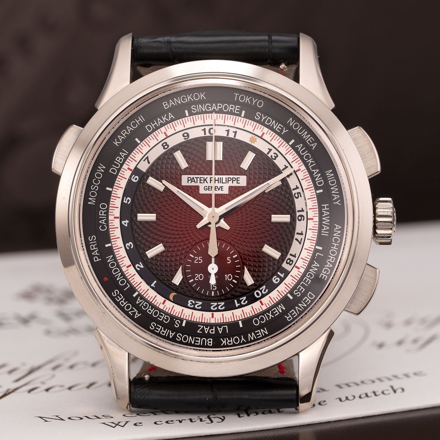 Patek Philippe World Time Chronograph Singapore Limited Edition 2019 Ref. 5930G-011 39.5mm