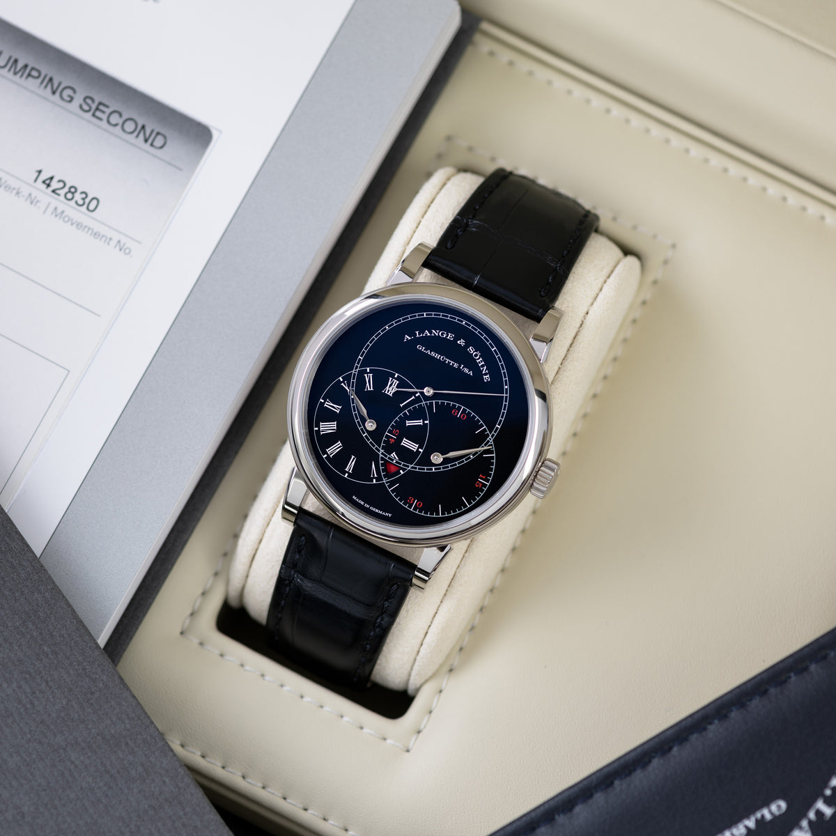 White Gold A. Lange & Söhne Richard Lange Jumping Seconds Ref. 252.029 39mm Box & Papers