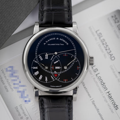 White Gold A. Lange & Söhne Richard Lange Jumping Seconds Ref. 252.029 39mm & Certificate