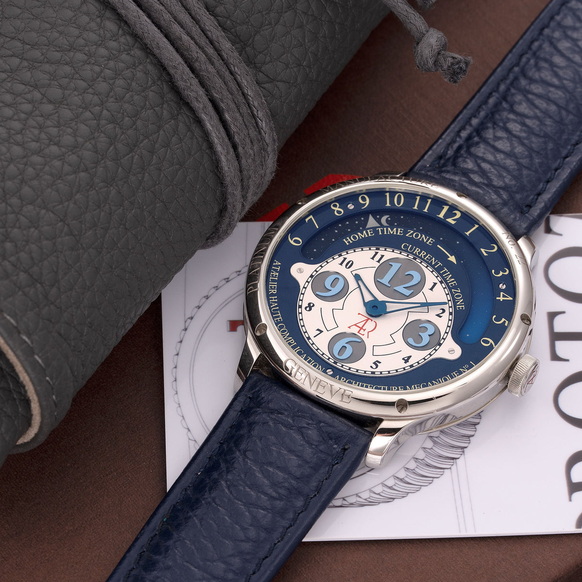 Full Set of 41mm Atælier Haute Complication Dual Time in 950 Platinum