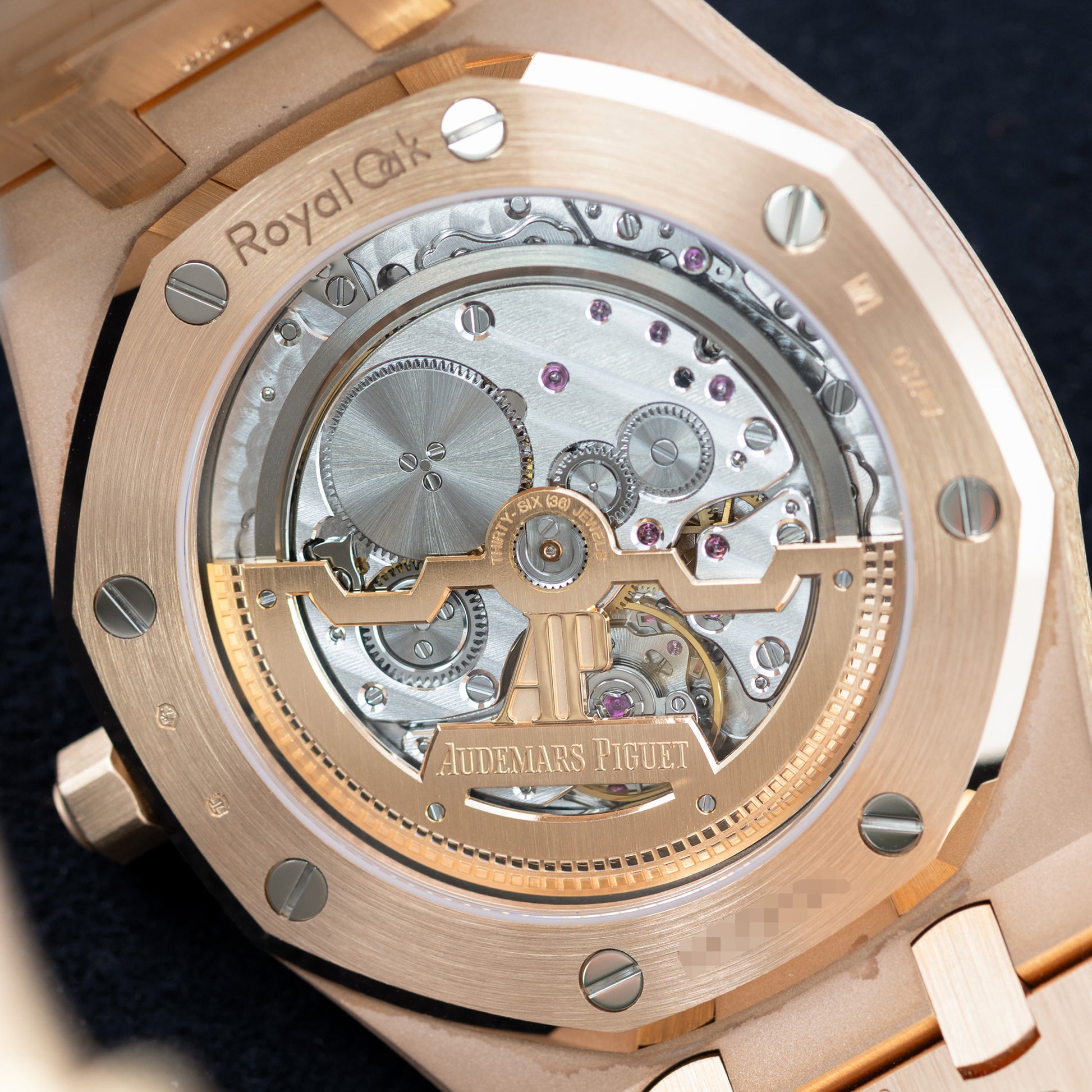 Rose Gold Audemars Piguet Royal Oak movement Ref 15202OR 39mm 