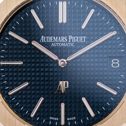 Rose Gold Audemars Piguet Royal Oak close up blue dial Ref 15202OR 39mm 