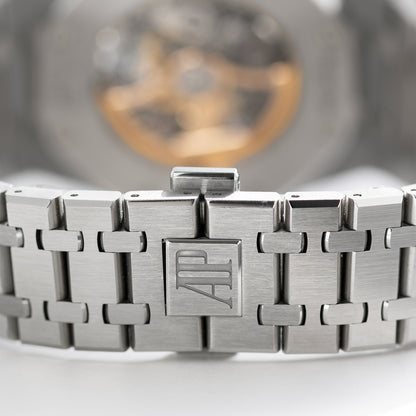 Clasp of Stainless Steel Audemars Piguet Royal Oak "Skeleton" Double Balance Wheel Openworked Ref. 15407ST.OO.1220ST.01 41mm