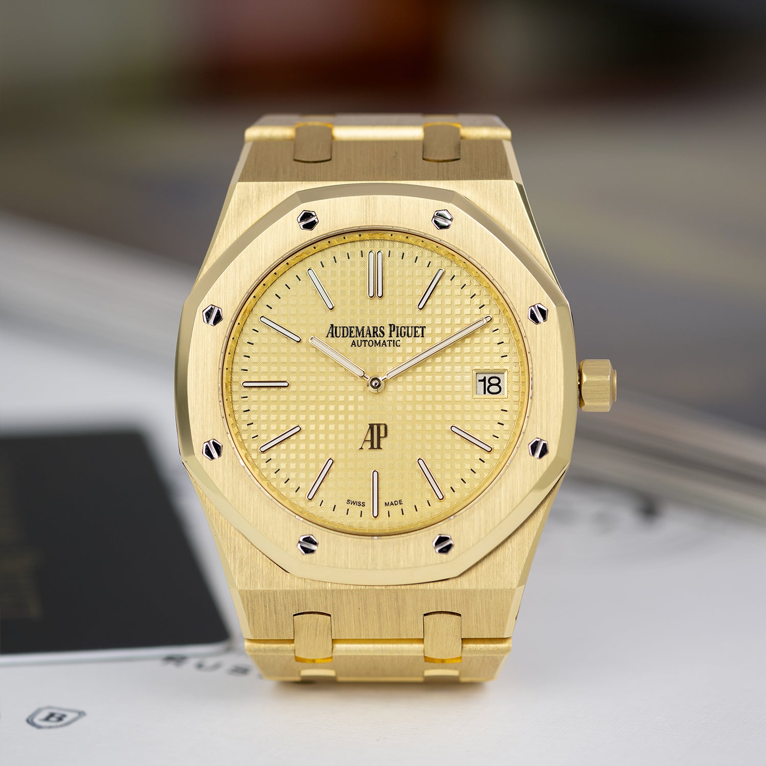 Yellow Gold Audemars Piguet Royal Oak “Jumbo” Extra-Thin Ref. 15202BA.OO.1240BA.02.A 39mm