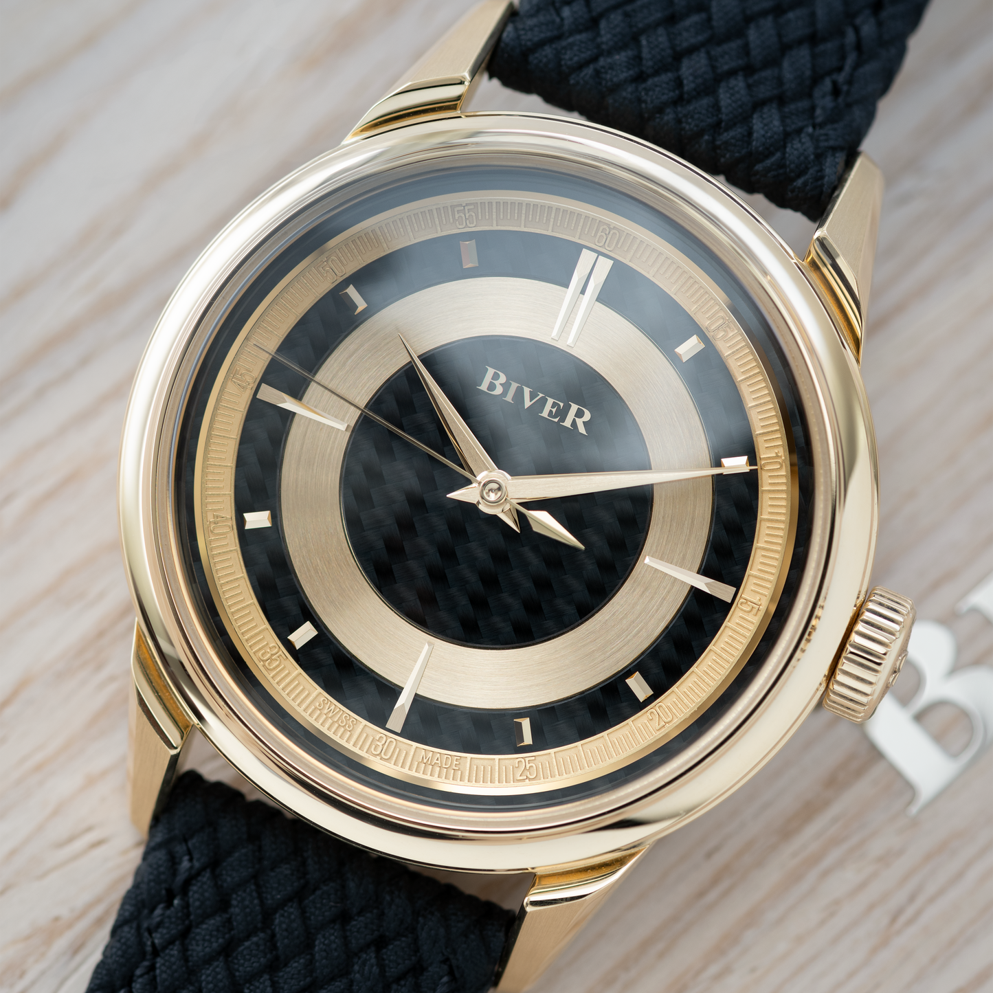 Yellow Gold Biver Automatic Carbon 40mm