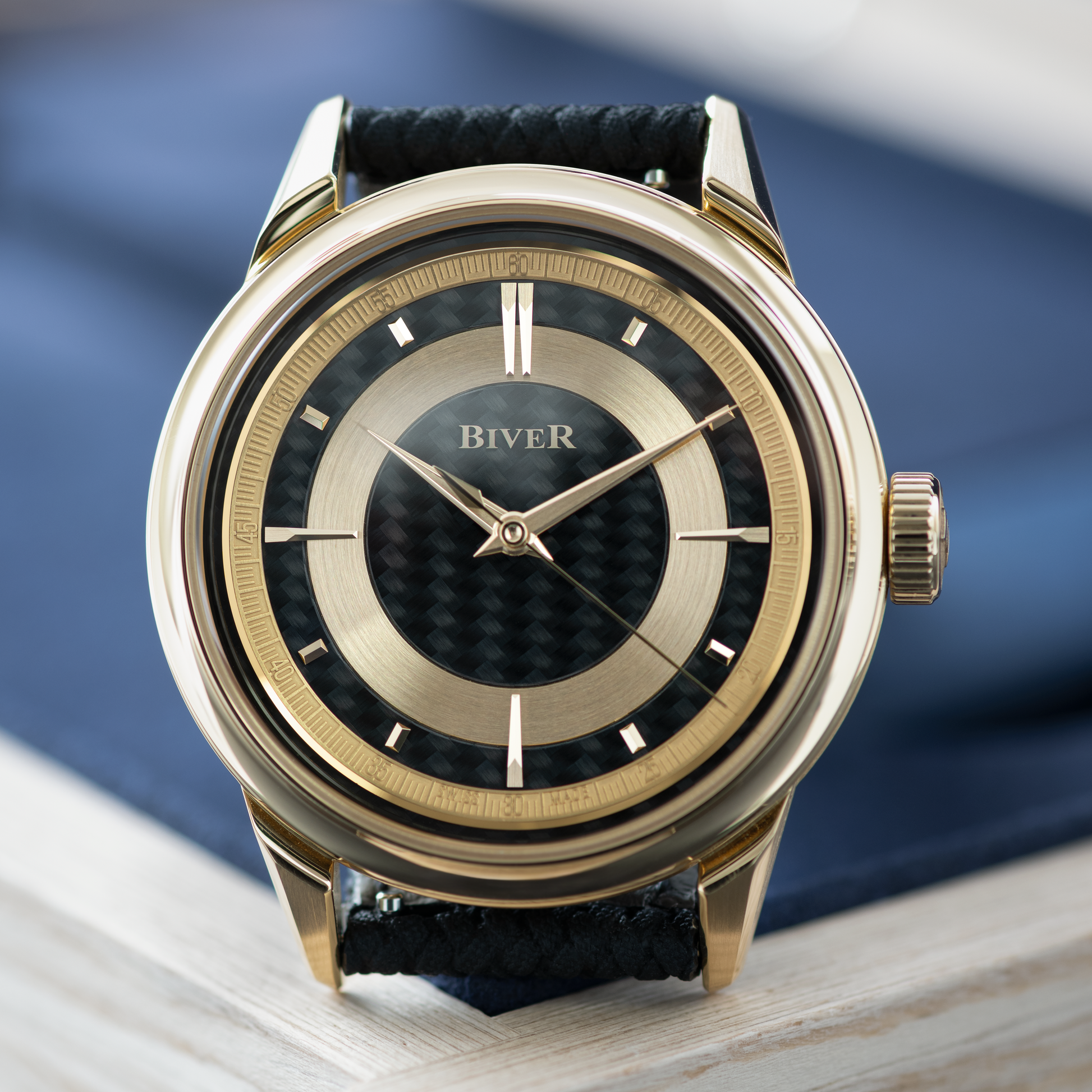 Yellow Gold Biver Automatic Carbon 40mm
