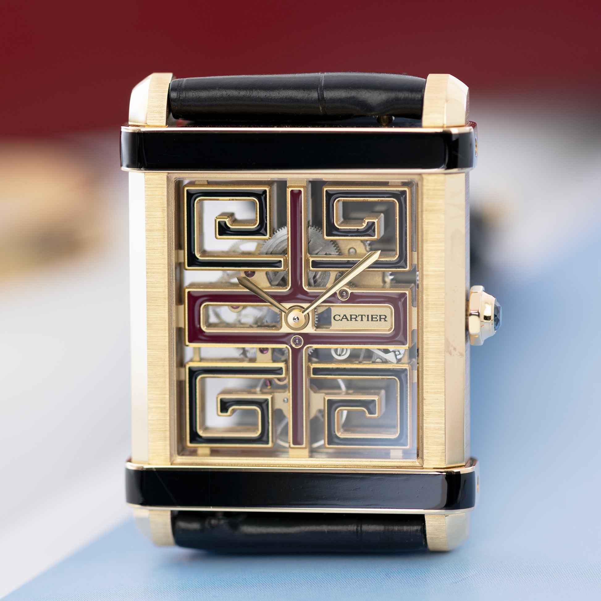 Yellow Gold Cartier Tank Chinoise Skeleton Ref. WHTA0016 39.5 mm