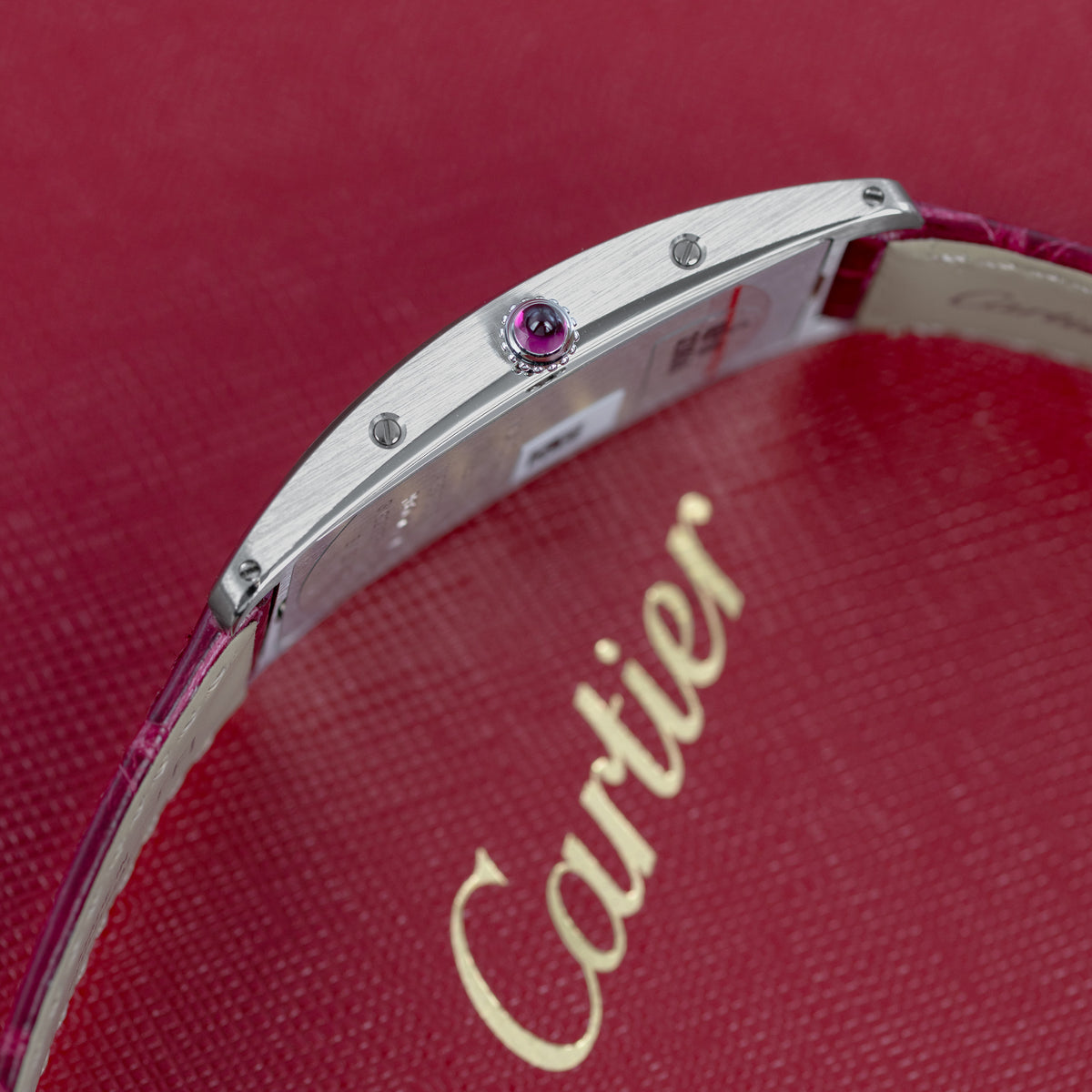 Crown of Platinum Cartier Tank Cintrée Montenapoleone Special Edition Ref. WGTA0284 46.3 mm x 23 mm