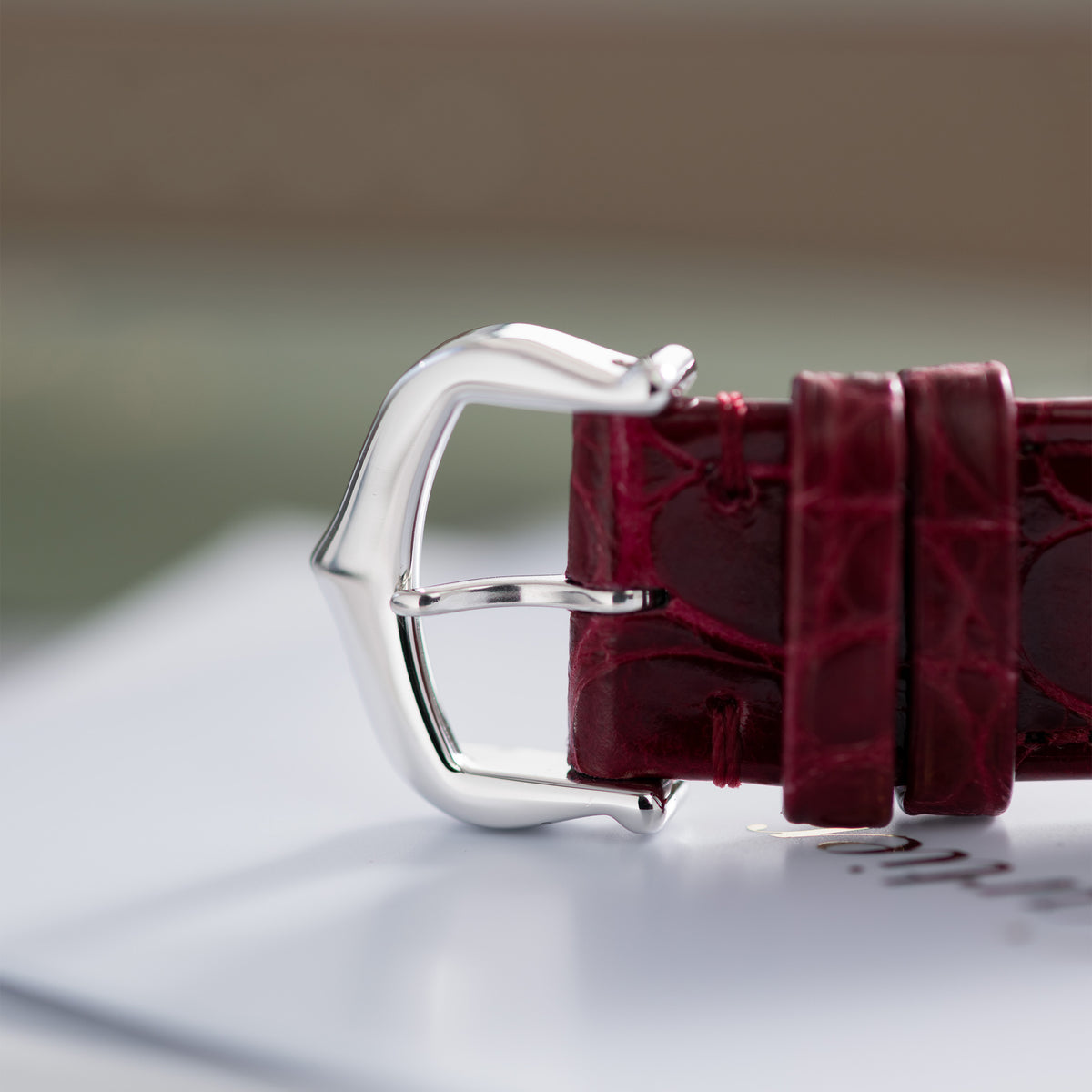 Buckle of Platinum Cartier Tank Cintrée Montenapoleone Special Edition Ref. WGTA0284 46.3 mm x 23 mm