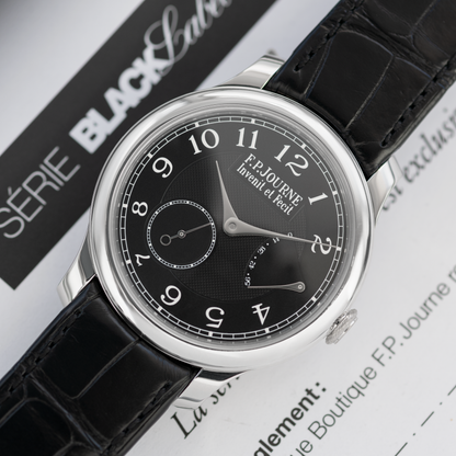 40mm Platinum Chronomètre Souverain Black Label