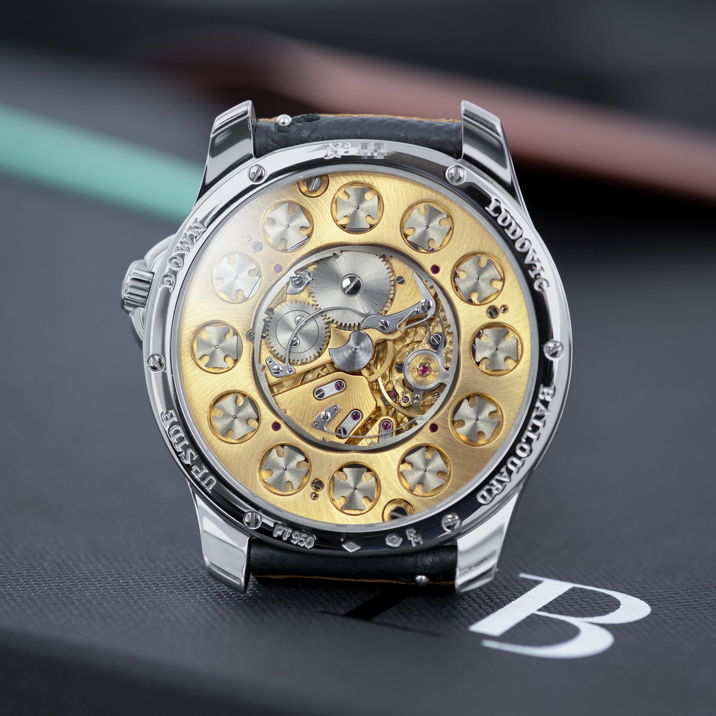 Movement of Platinum Ludovic Ballouard Upside Down 38.5mm