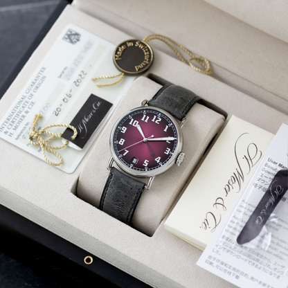 Heritage Dual Time Burgundy fumé dial