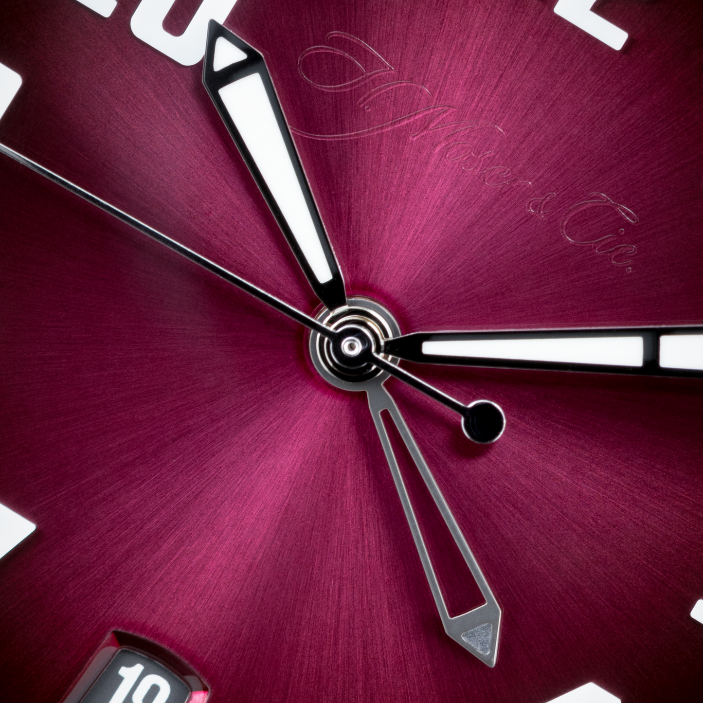 Heritage Dual Time Burgundy fumé dial