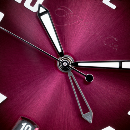 Heritage Dual Time Burgundy fumé dial
