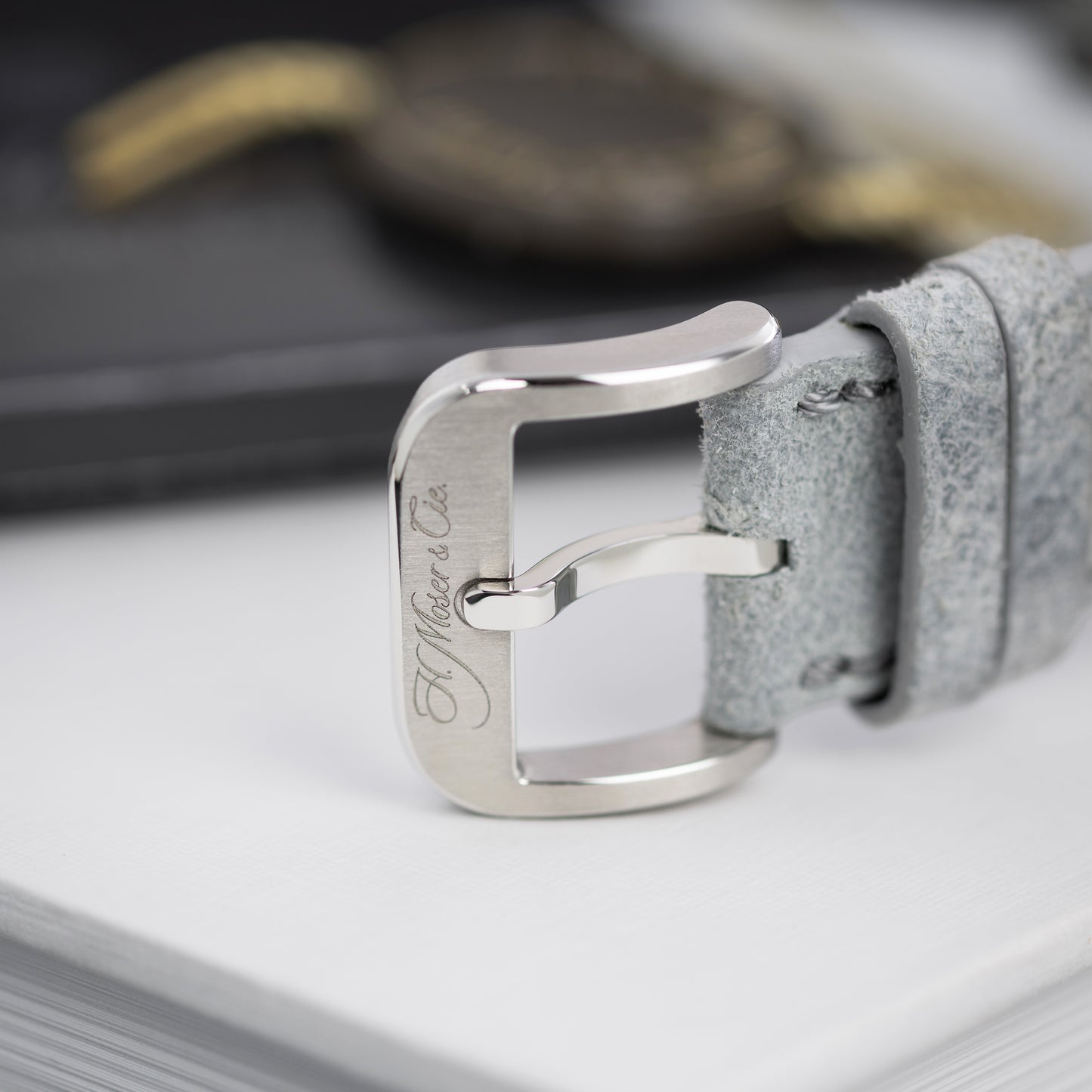 Buckle of Stainless Steel H. Moser & Cie. Endeavour Centre Seconds Concept Lime Green Ref. 1200-1233 40mm 