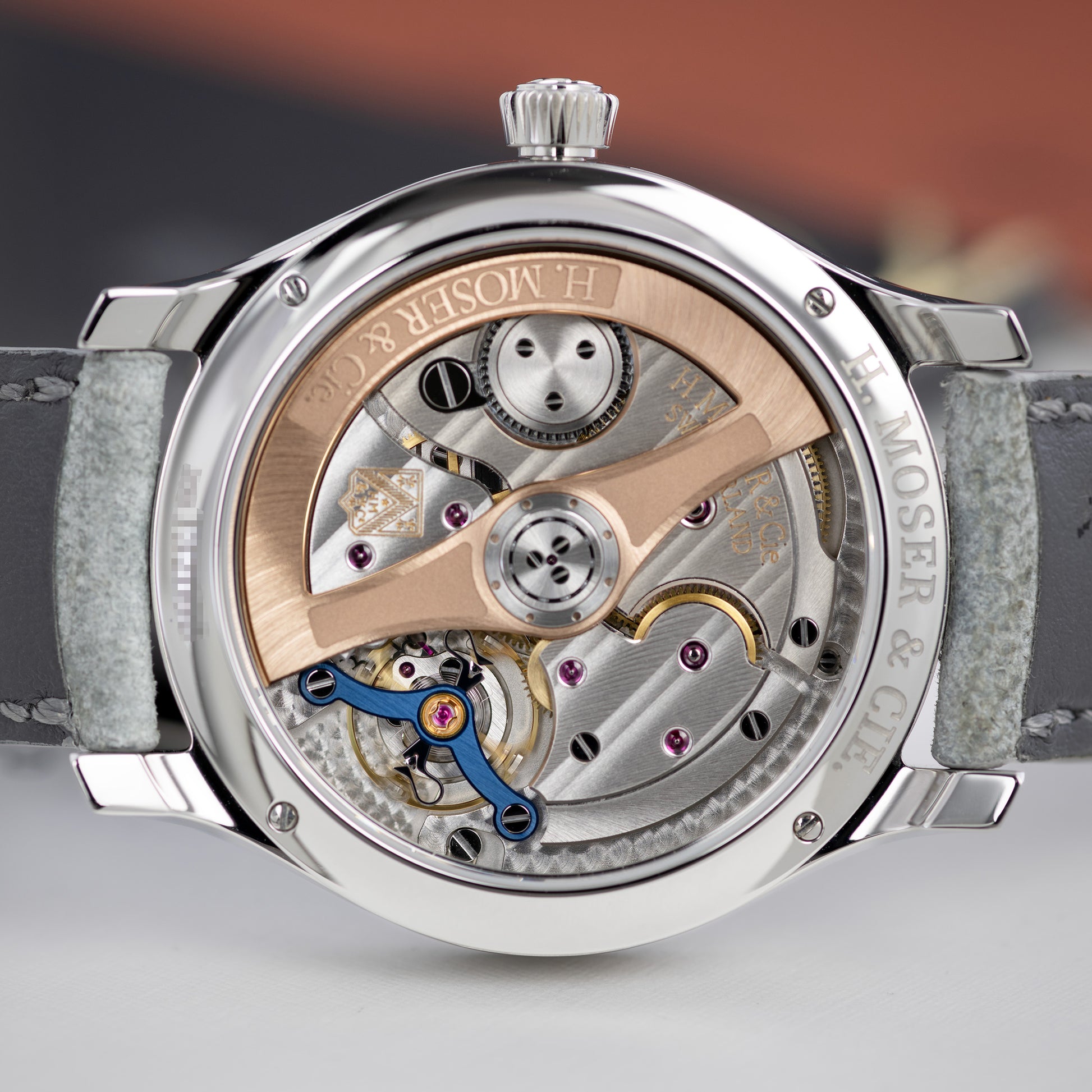 Back of Stainless Steel H. Moser & Cie. Endeavour Centre Seconds Concept Lime Green Ref. 1200-1233 40mm 
