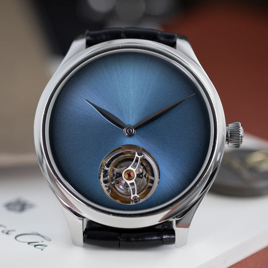 Stainless Steel H. Moser & Cie. Endeavour Tourbillon Concept Ref. 1804-1201 42mm 