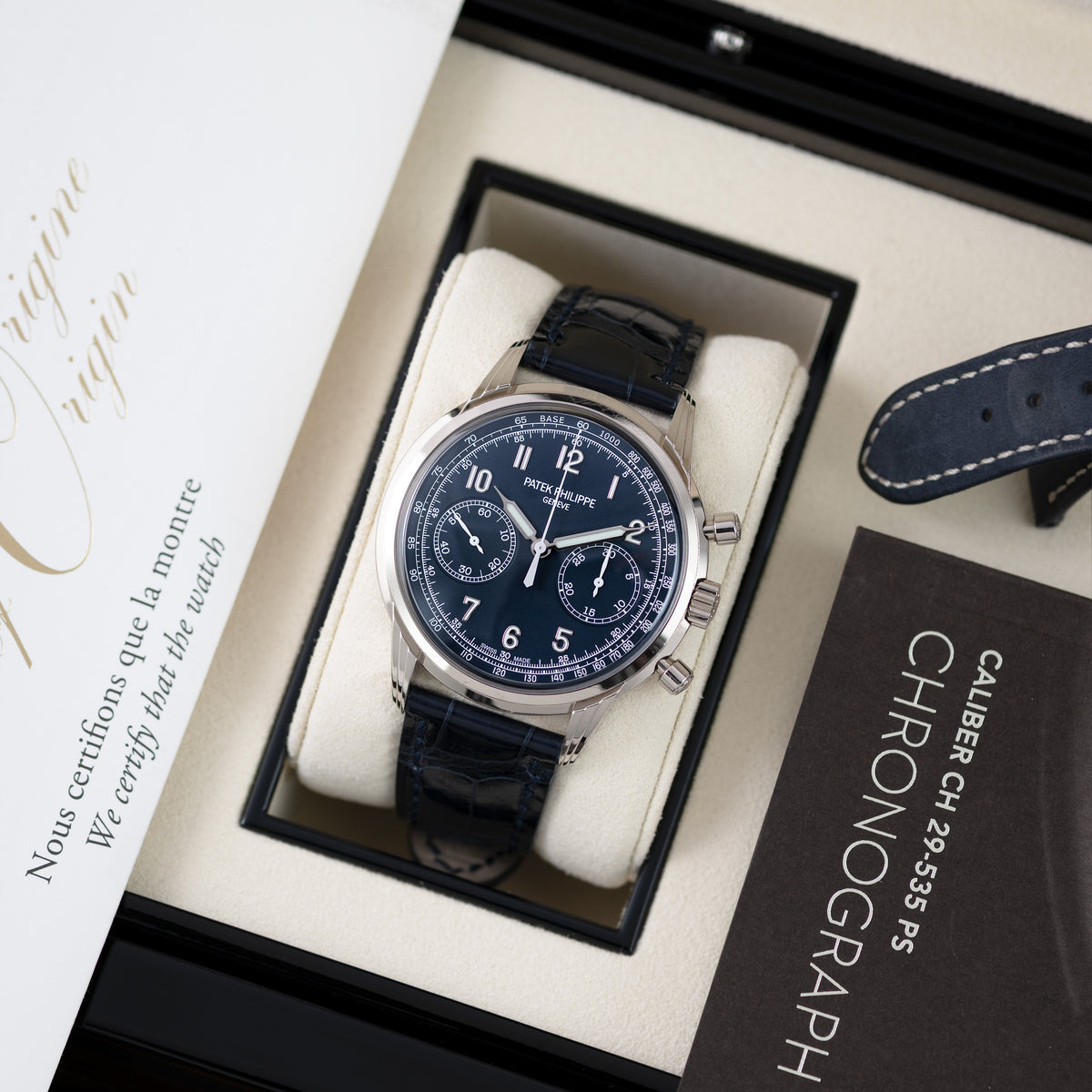 Box and Papers White Gold Patek Philippe Chronograph Ref. 5172G-001 41mm