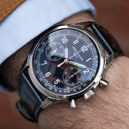 Wrist-shot of White Gold Patek Philippe Chronograph Ref. 5172G-001 41mm