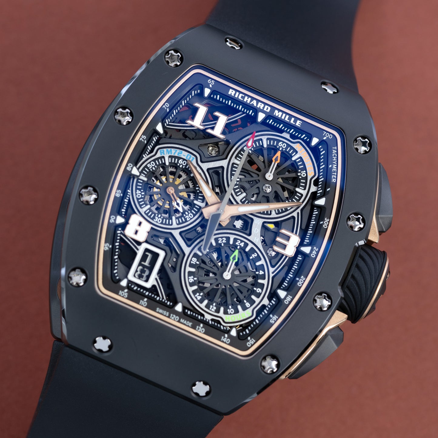 Black ceramic Richard Mille flyback chronograph RM72-01