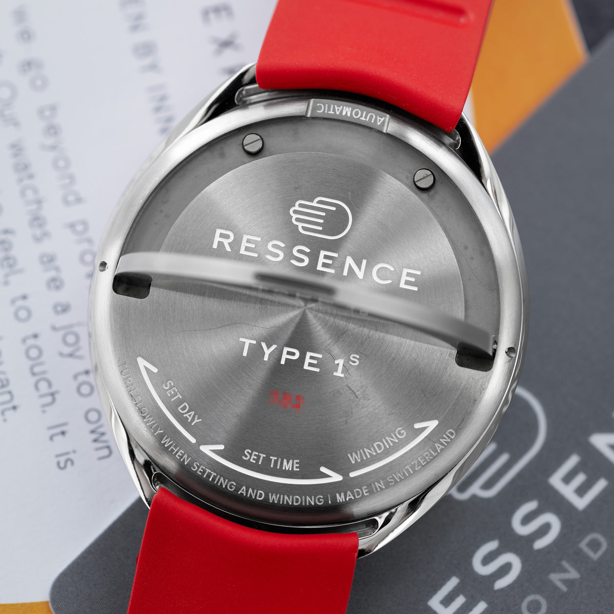 Titanium Ressence Type 1 Slim Red 42mm Case Back