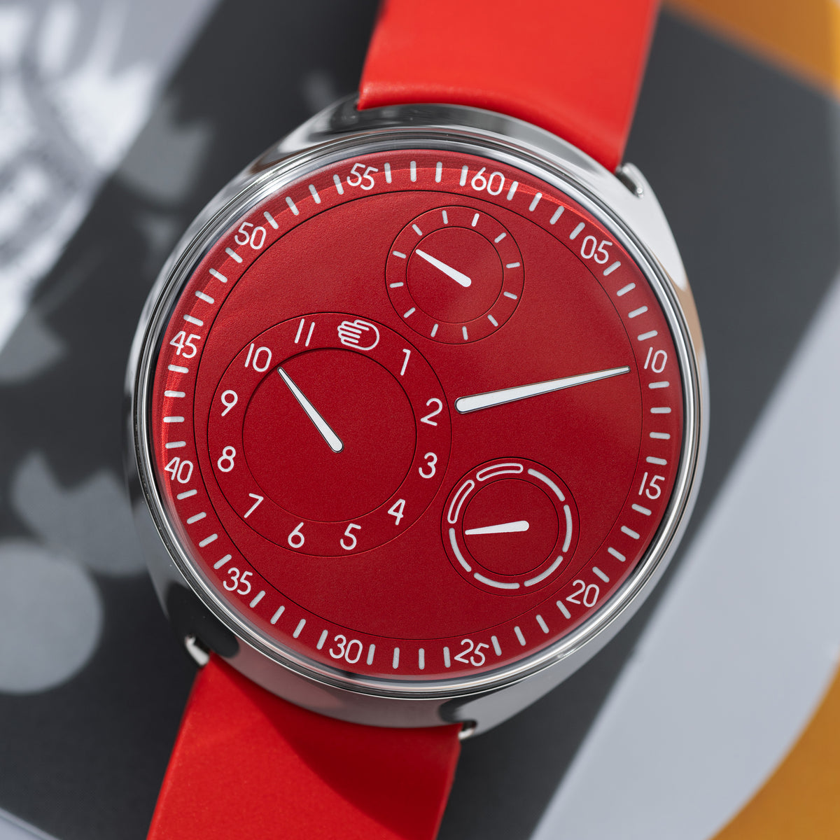 Titanium Ressence Type 1 Slim Red 42mm Dial Shot