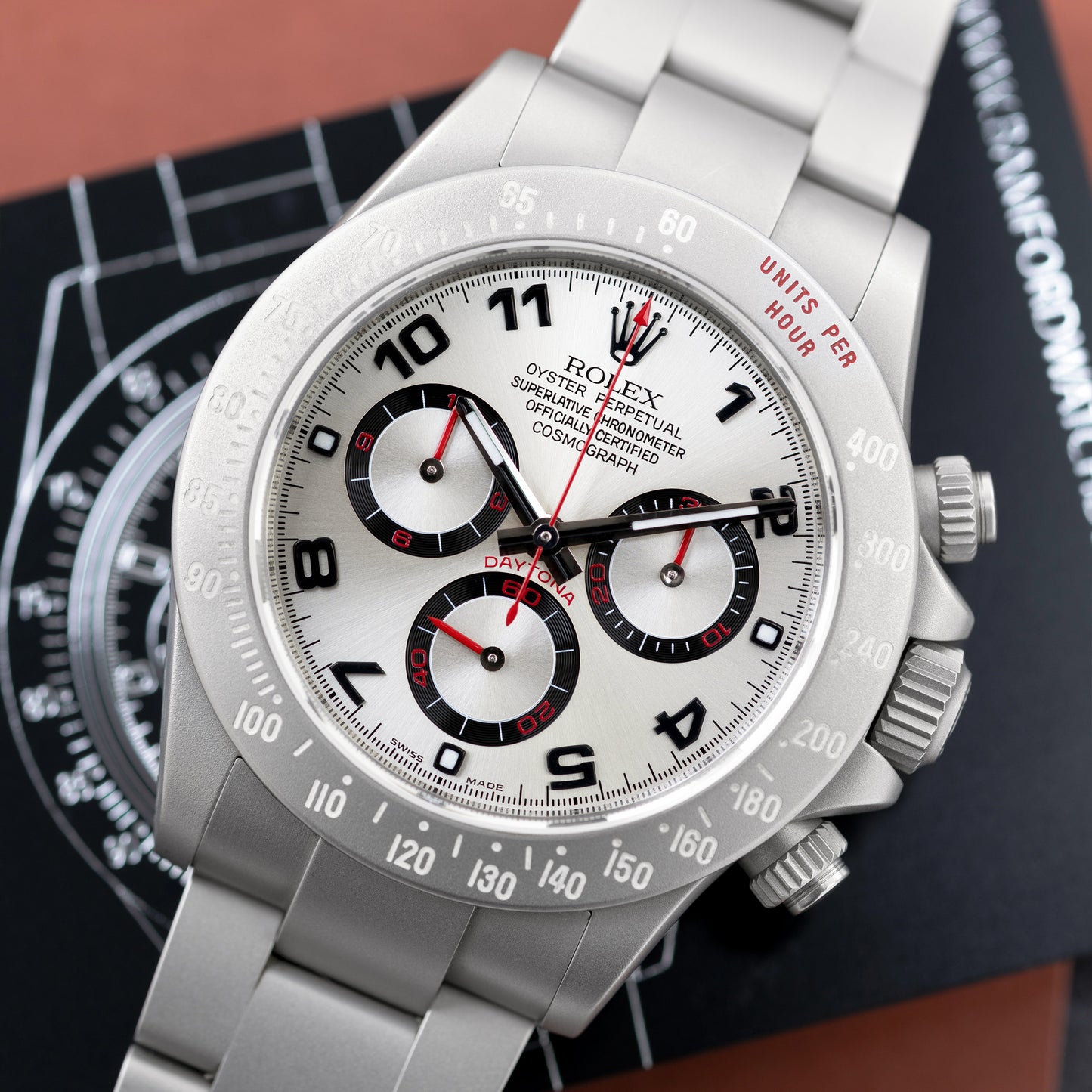 Grey MGTC Stainless Steel Bamford Watch Department Rolex Daytona Ref. 116520 40mm