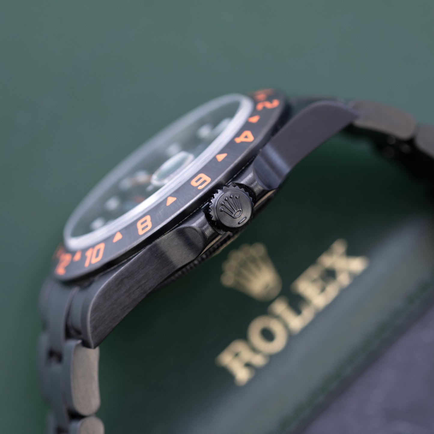 Black DLC Prohunetr Explorer II ref.16570 40mm crown