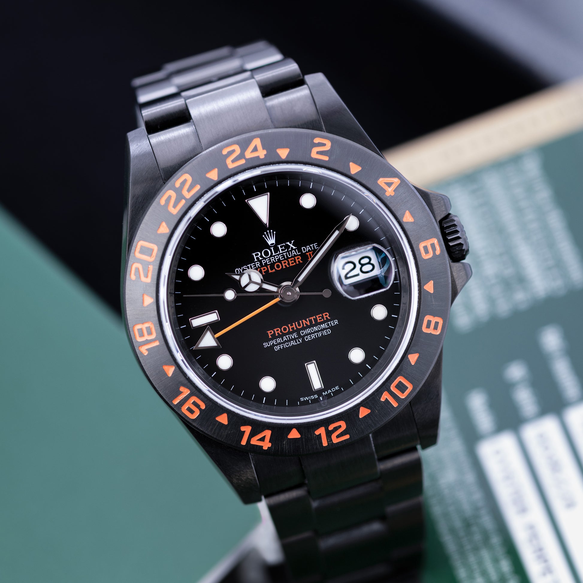 Black DLC Prohunetr Explorer II ref.16570 40mm 