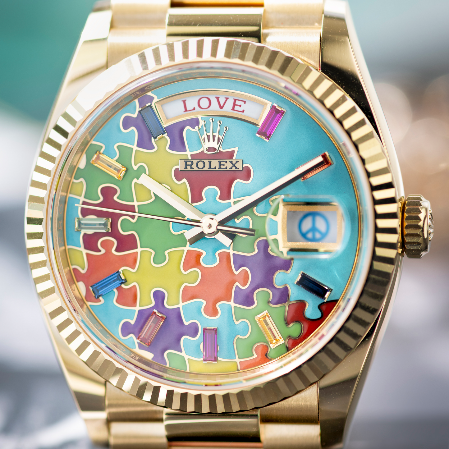 Day-Date "Puzzle Dial"in Yellow Gold