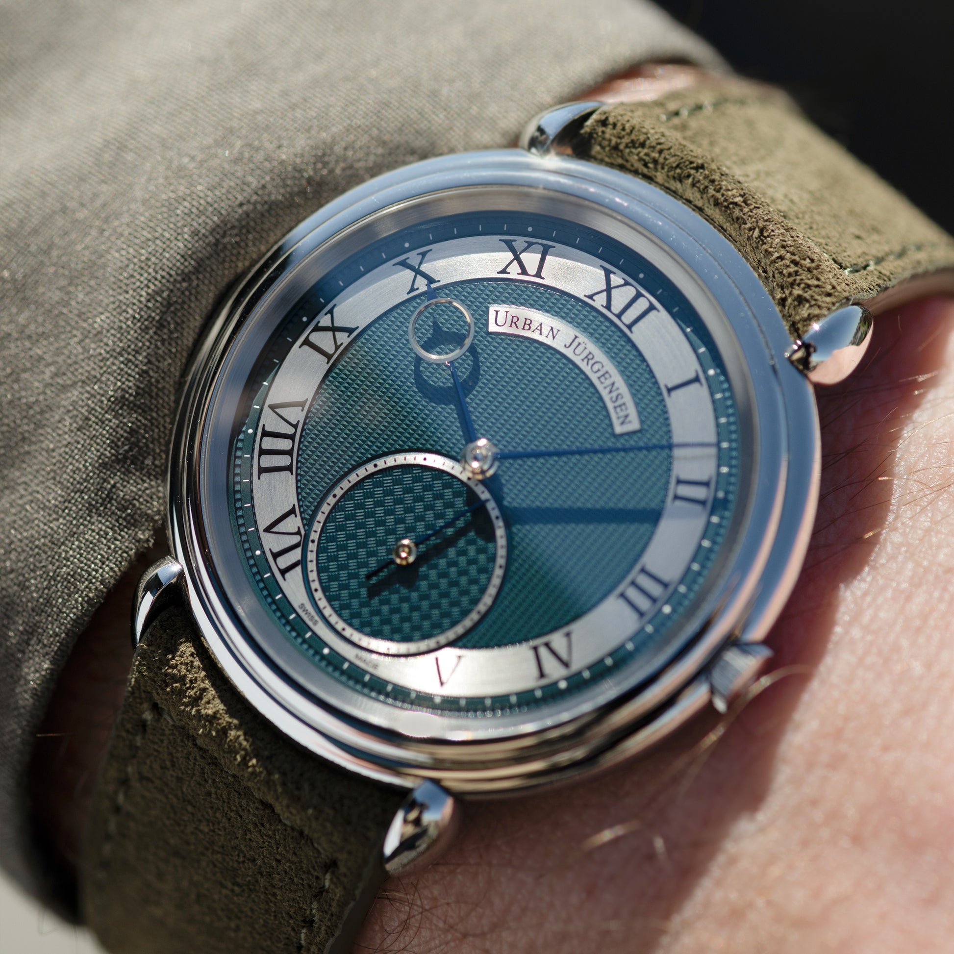 Wrist-shot of Stainless Steel Urban Jürgensen Big 8 London Limited Edition of 10 40mm