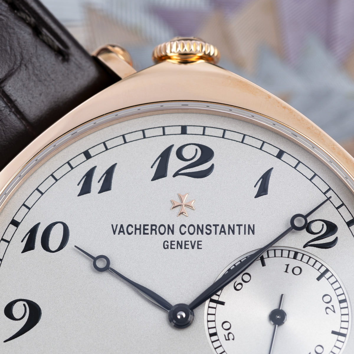 Close-up of a Rose Gold Vacheron Constantin Historiques American 1921 Ref. X82R1316 82035/000R-9359 40mm
