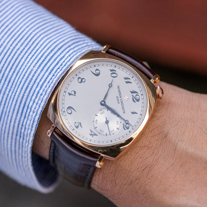 Wristshot of Rose Gold Vacheron Constantin Historiques American 1921 Ref. X82R1316 82035/000R-9359 40mm