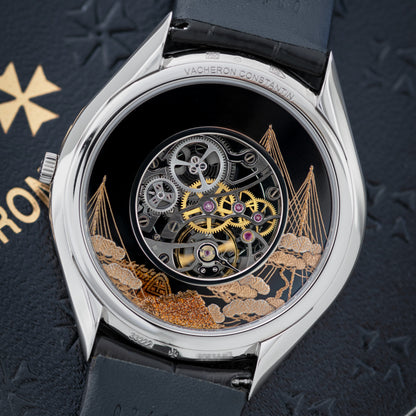 Vacheron Constantin manual wind White Gold and Maki-e lacuer Yukimi ref. 33222/000G-9706 Back Shot